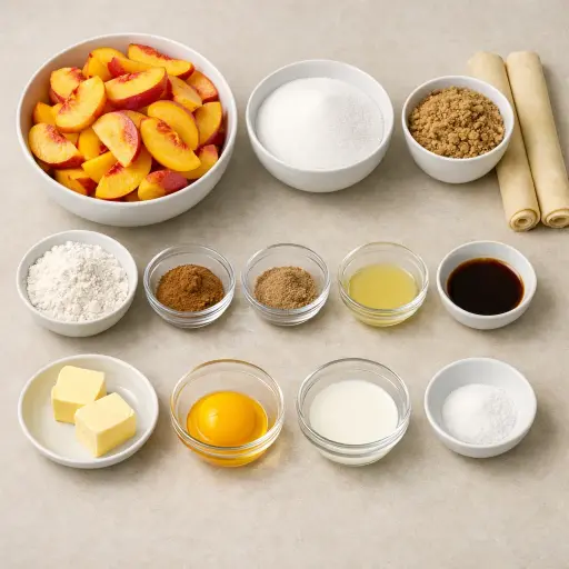Ingredients for Cinnamon-Infused Peach Pie
