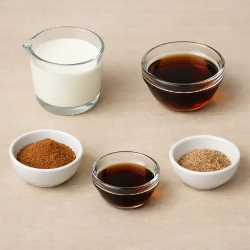 Ingredients for Cinnamon Maple Coffee Creamer