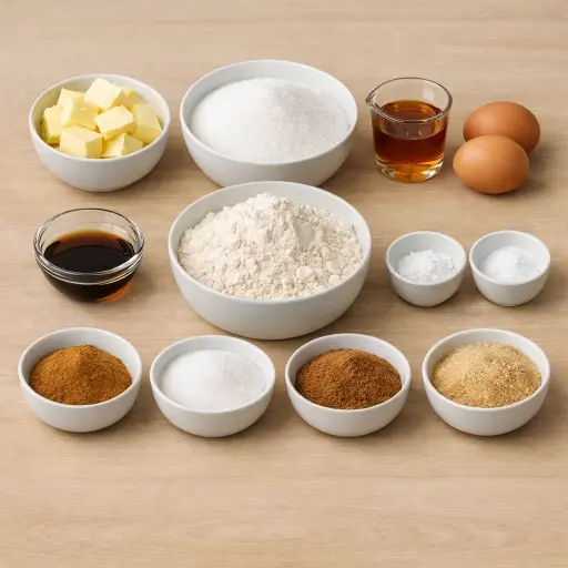 Ingredients for Cinnamon Maple Snickerdoodles