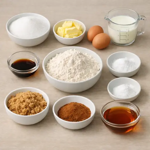 Ingredients for Cinnamon Maple Swirl Bread