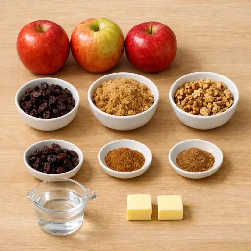 Ingredients for Cinnamon Nutmeg Baked Apples