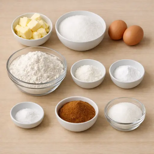Ingredients for Cinnamon Sugar Cookies