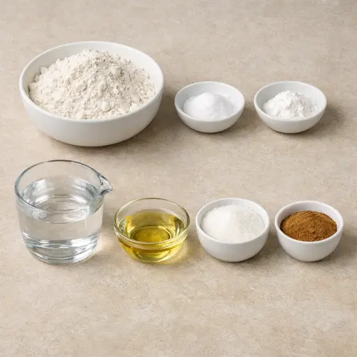 Ingredients for Cinnamon Sugar Fry Bread