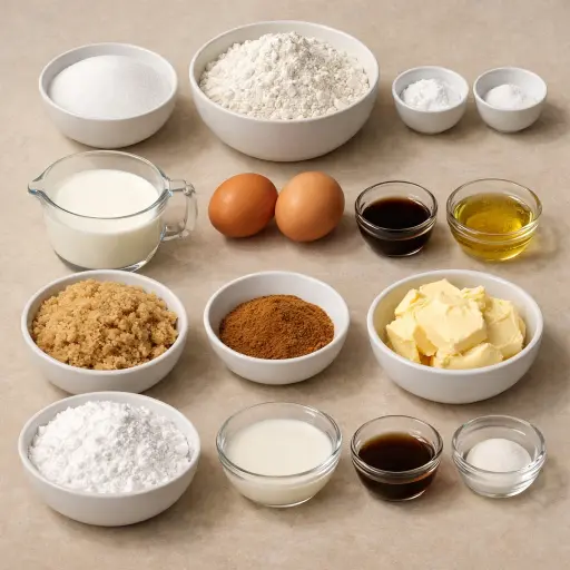 Ingredients for Cinnamon Swirl Coffee Cake