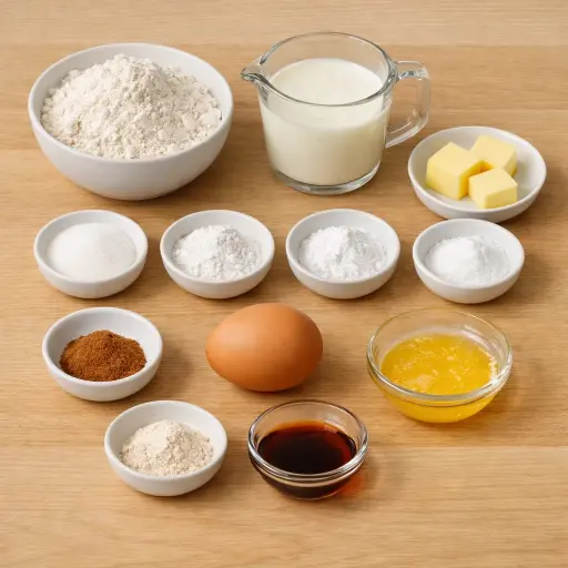 Ingredients for Cinnamon Vanilla Cloud Pancakes