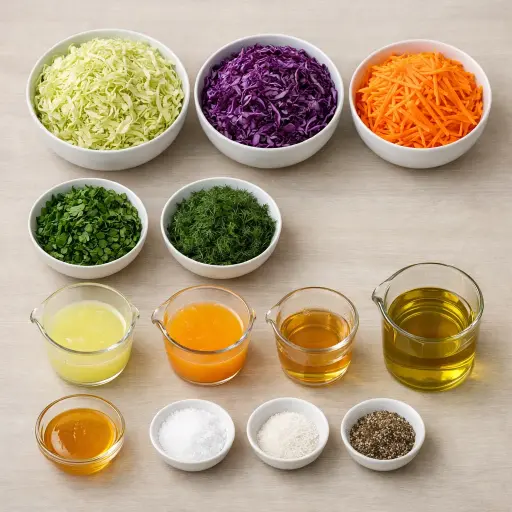 Ingredients for Citrus & Herb Coleslaw