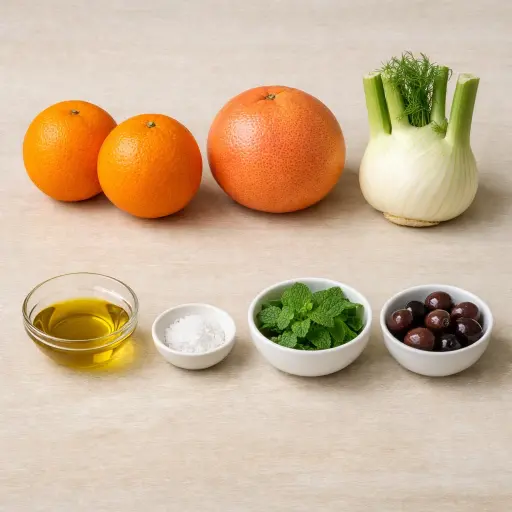 Ingredients for Citrus and Fennel Salad