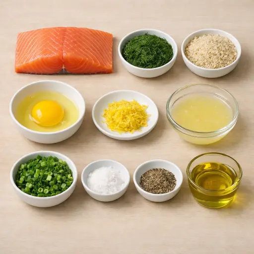 Ingredients for Citrus Dill Salmon Patties