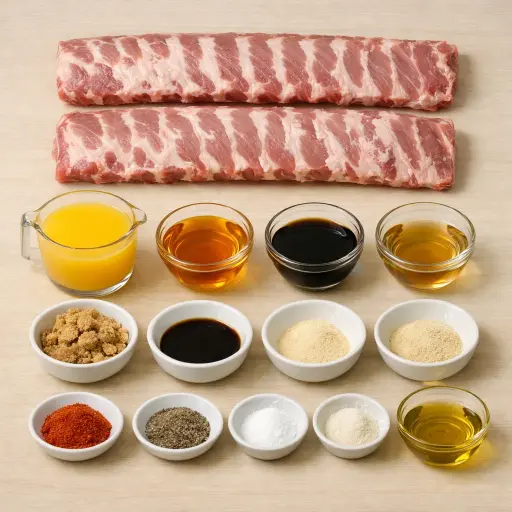 Ingredients for Citrus Glazed Baby Back Ribs