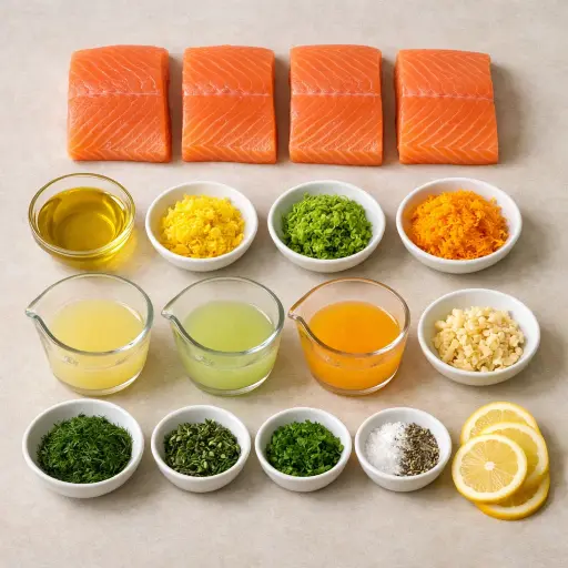 Ingredients for Citrus Herb Baked Salmon