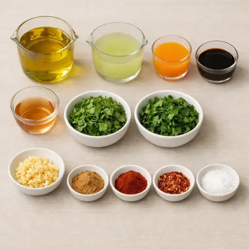 Ingredients for Citrus Herb Carne Asada Marinade