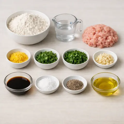 Ingredients for Citrus-Herb Chicken Dumplings