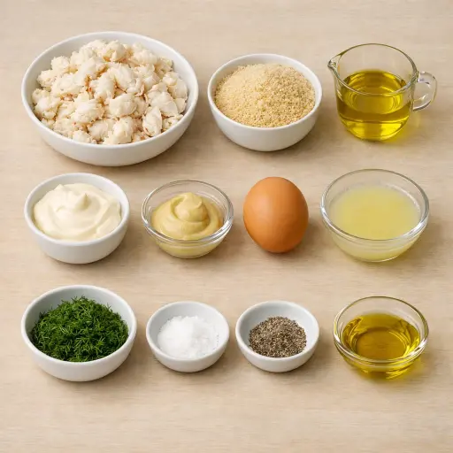 Ingredients for Citrus Herb Crab Cakes