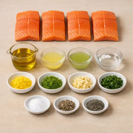 Ingredients for Citrus Herb Grilled Salmon