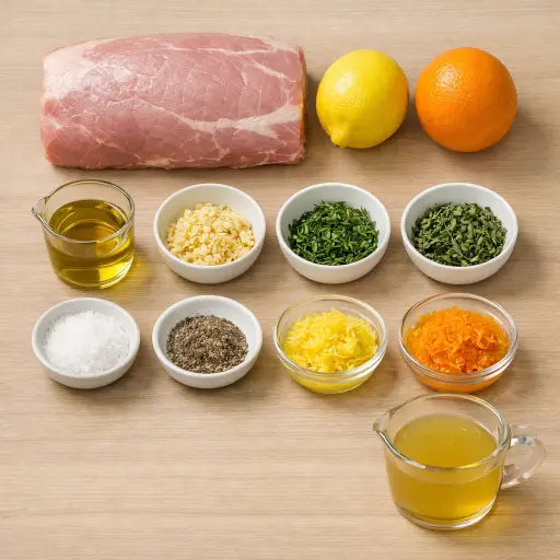 Ingredients for Citrus Herb Roast Pork Loin