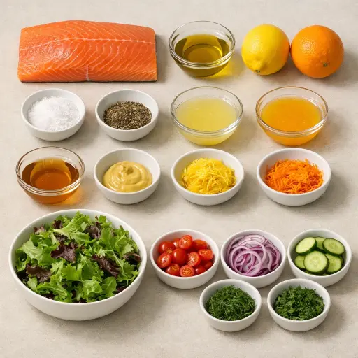 Ingredients for Citrus Herb Salmon Salad