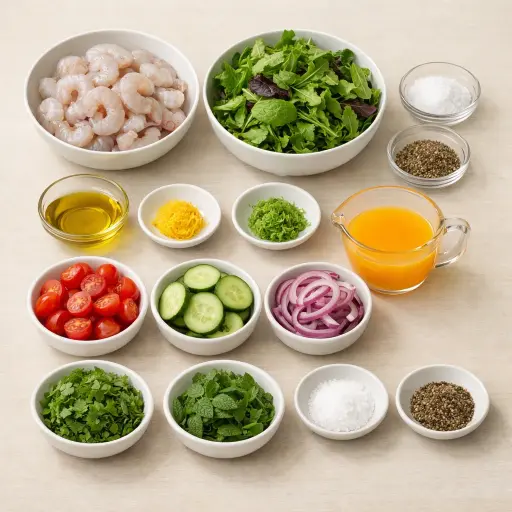 Ingredients for Citrus Herb Shrimp Salad