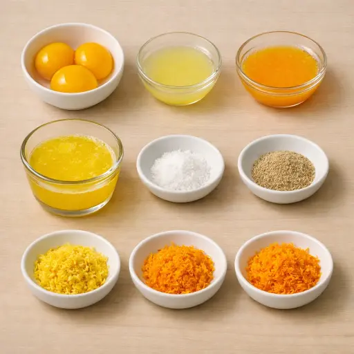 Ingredients for Citrus-Infused Hollandaise Sauce