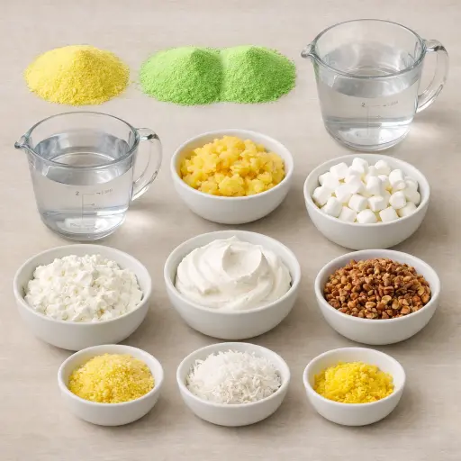 Ingredients for Citrus Melody Jello Salad