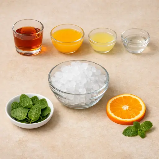 Ingredients for Citrus Mint Julep Twist