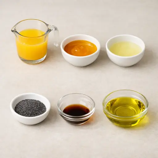 Ingredients for Citrus Poppy Seed Fruit Salad Dressing