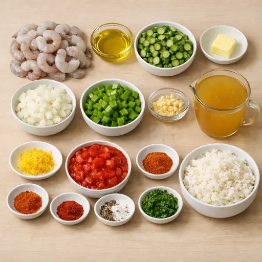 Ingredients for Citrus Shrimp and Okra Gumbo