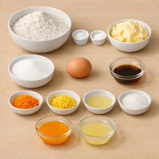 Ingredients for Citrus Sugar Cookies