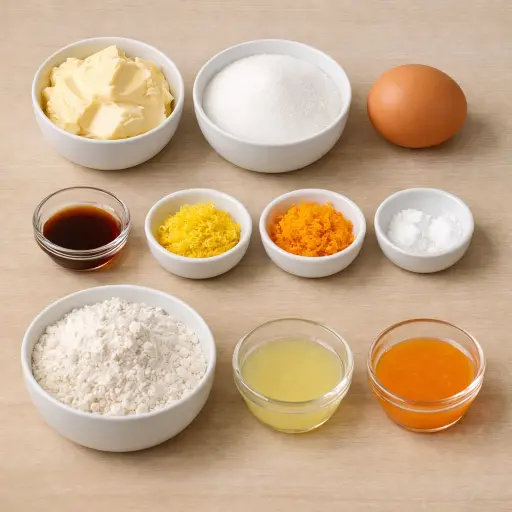 Ingredients for Citrus Sunshine Cookies