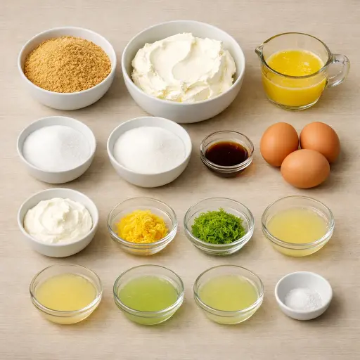 Ingredients for Citrus-Twist Cheesecake