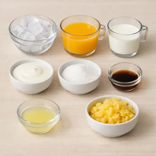 Ingredients for Citrus Vanilla Cooler