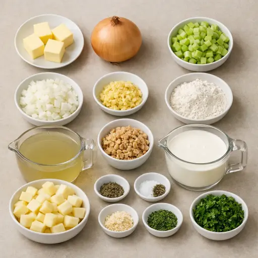 Ingredients for Clam Chowder