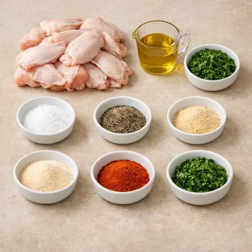 Ingredients for Classic Baked Chicken Wings