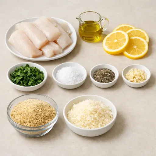 Ingredients for Classic Baked Cod Delight