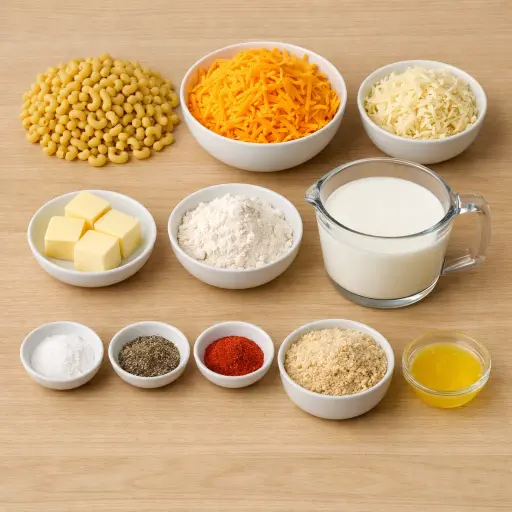 Ingredients for Classic Baked Macaroni & Cheese