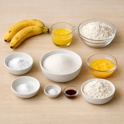 Ingredients for Classic Banana Bread