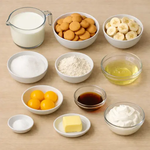 Ingredients for Classic Banana Pudding