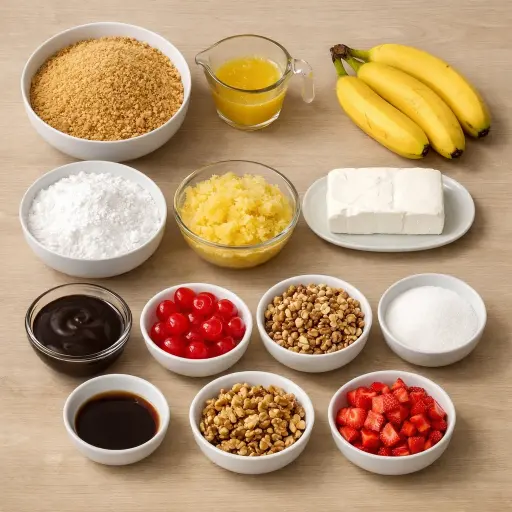 Ingredients for Classic Banana Split Delight