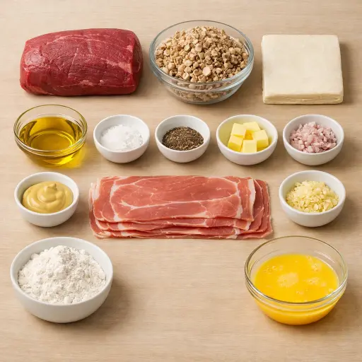 Ingredients for Classic Beef Wellington