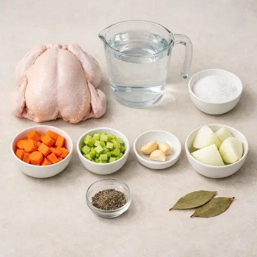 Ingredients for Classic Boiled Chicken