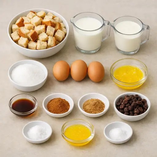 Ingredients for Classic Bread Pudding