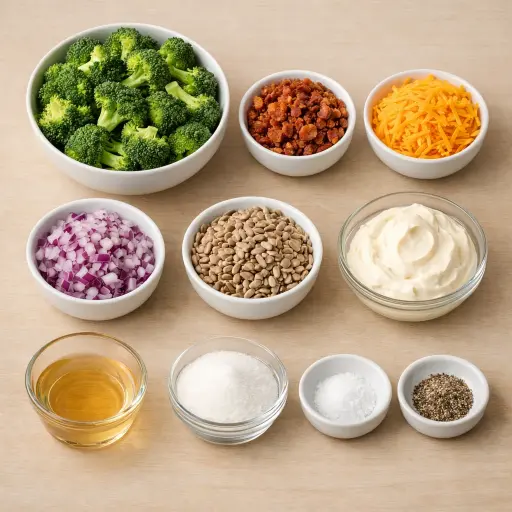 Ingredients for Classic Broccoli Salad