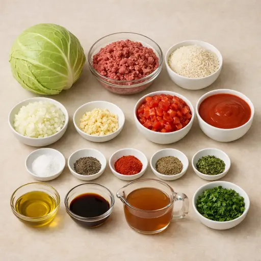 Ingredients for Classic Cabbage Roll Delight