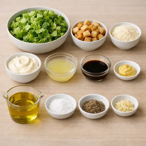 Ingredients for Classic Caesar Salad