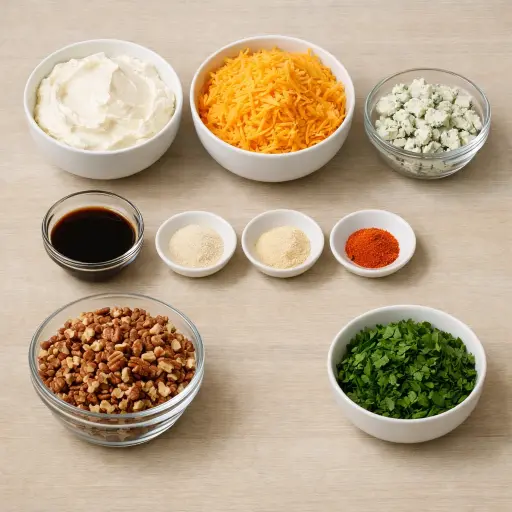 Ingredients for Classic Cheese Ball Delight
