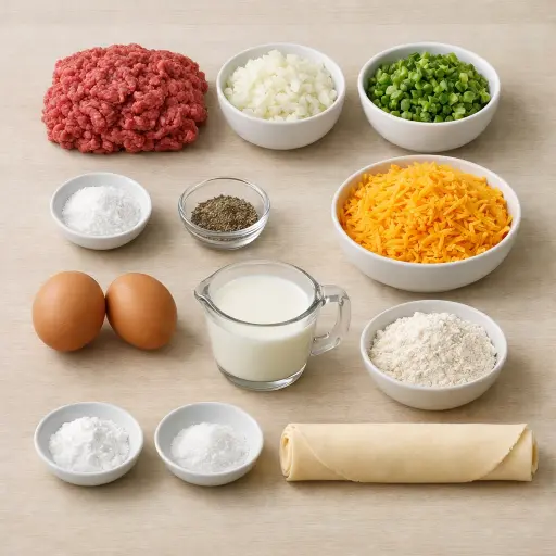 Ingredients for Classic Cheeseburger Pie