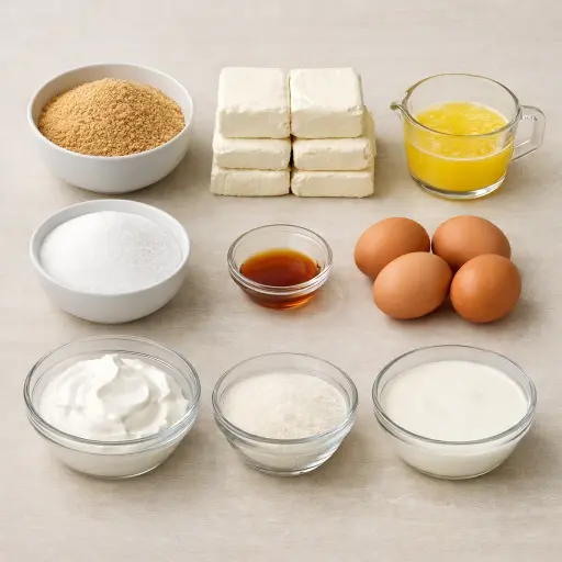 Ingredients for Classic Cheesecake