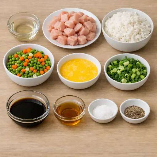 Ingredients for Classic Chicken Fried Rice