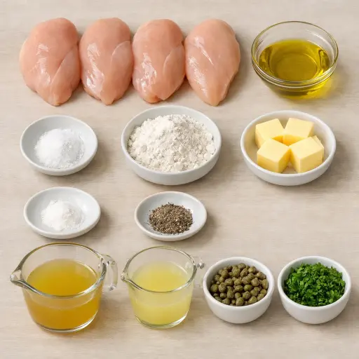 Ingredients for Classic Chicken Piccata