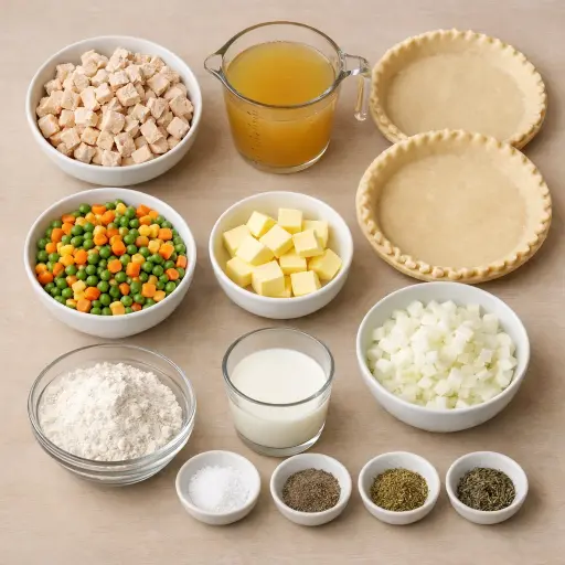 Ingredients for Classic Chicken Pot Pie