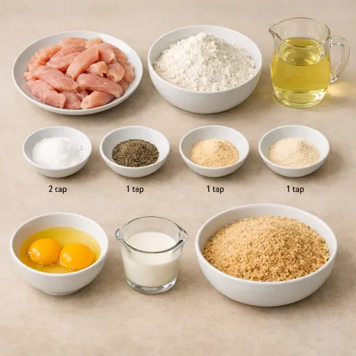 Ingredients for Classic Chicken Strips